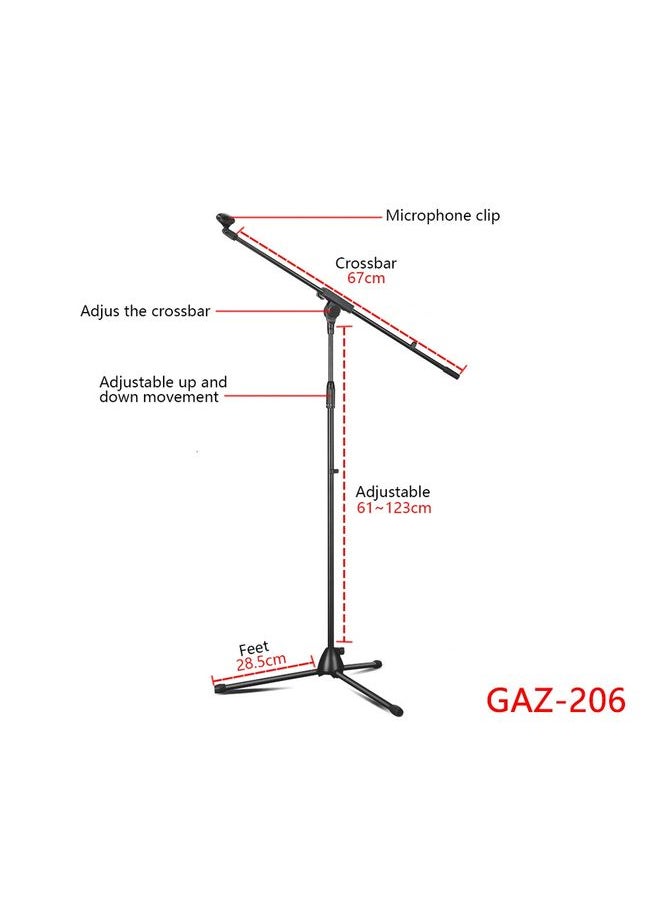 Single Rod Floor Formula Adjustable Microphone Bracket, Style: GAZ-206