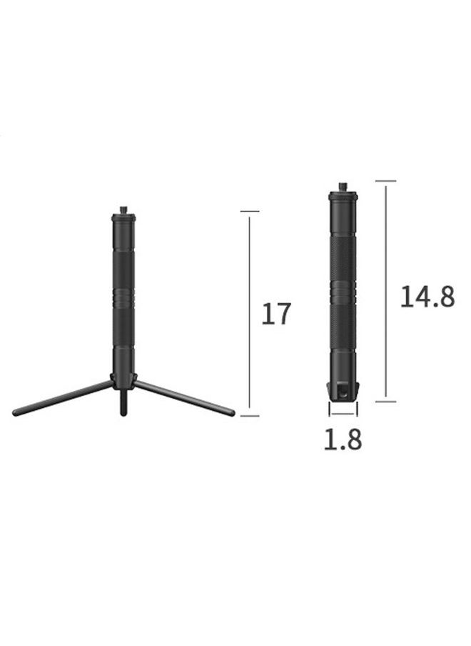 Foldable Portable Aluminum Alloy Tripod Light Stand Mobile Phone Live Tripod(Black)