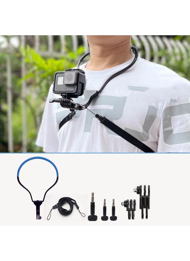 TUYU Camera Neck Holder Mobile Phone Chest Strap Mount  For Video Shooting//POV, Spec: Standard (Blue)