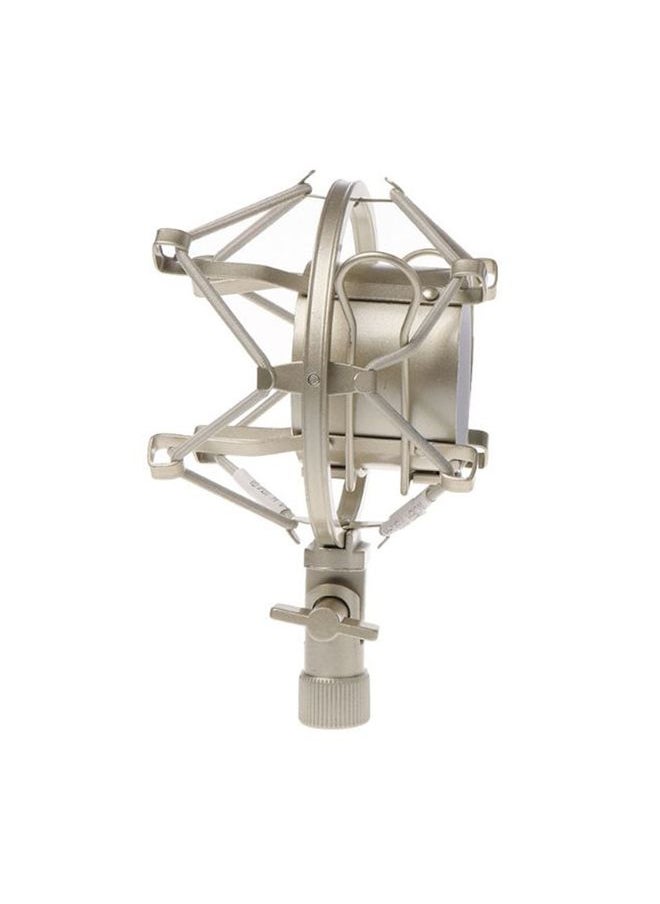 46mm Plastic Microphone Shock Mount Holder Stand(Silver)