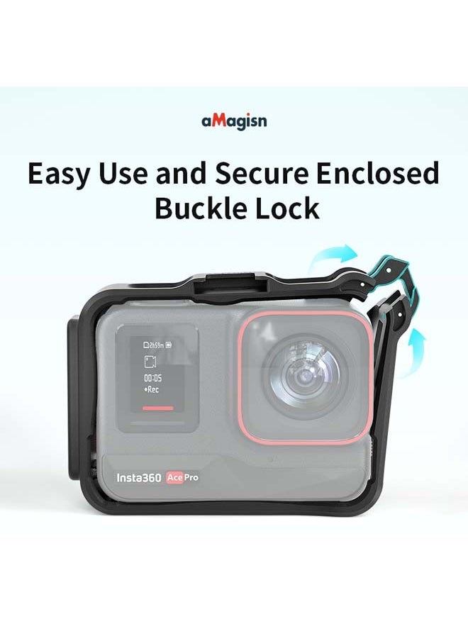 aMagisn Premium Cage for Insta360 Ace Pro - Essential Accessory for Insta360 Ace Pro Action Camera (Border for AcePro)