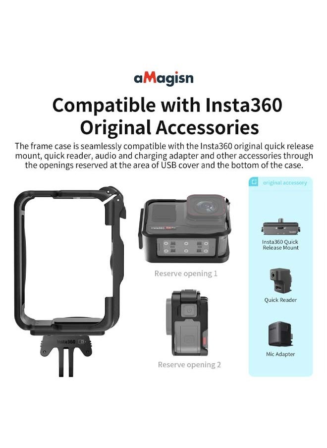 aMagisn Premium Cage for Insta360 Ace Pro - Essential Accessory for Insta360 Ace Pro Action Camera (Border for AcePro)
