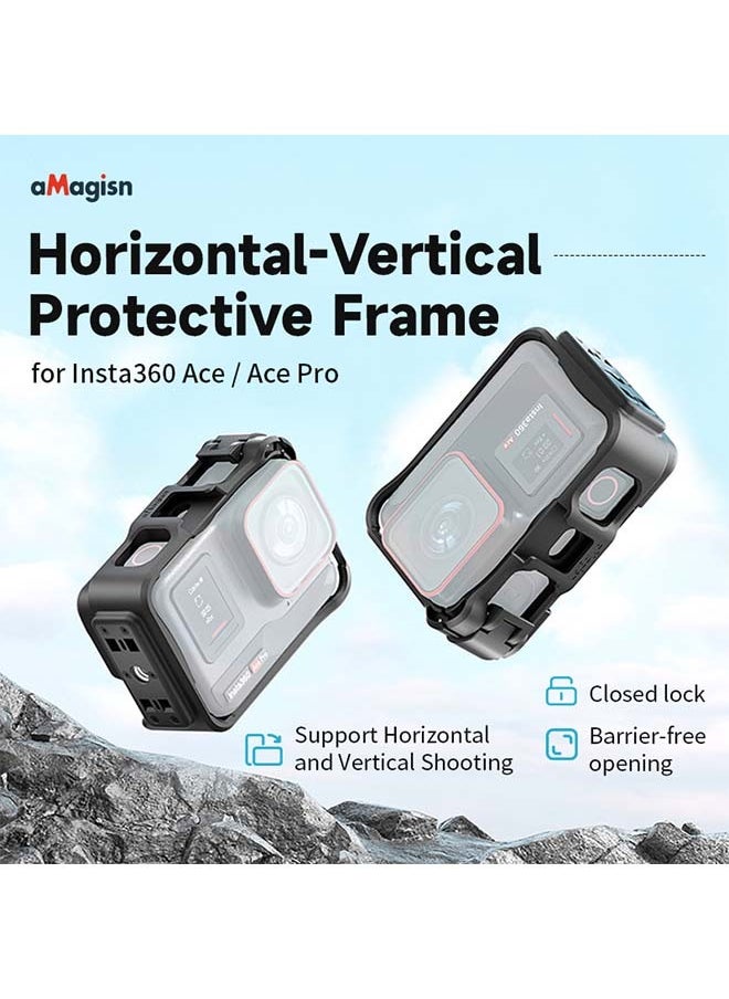 aMagisn Premium Cage for Insta360 Ace Pro - Essential Accessory for Insta360 Ace Pro Action Camera (Border for AcePro)
