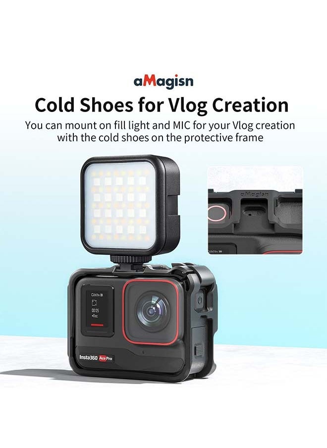 aMagisn Premium Cage for Insta360 Ace Pro - Essential Accessory for Insta360 Ace Pro Action Camera (Border for AcePro)