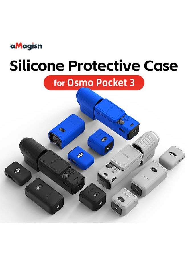 aMagisn Premium Silicone Protective Case for DJI Osmo Pocket 3 - Essential Accessory for DJI Gimbal Action Camera