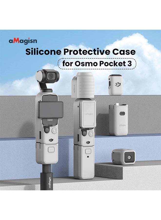 aMagisn Premium Silicone Protective Case for DJI Osmo Pocket 3 - Essential Accessory for DJI Gimbal Action Camera