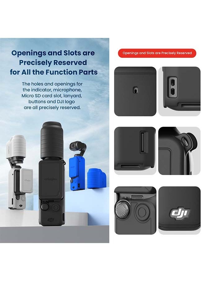 aMagisn Premium Silicone Protective Case for DJI Osmo Pocket 3 - Essential Accessory for DJI Gimbal Action Camera