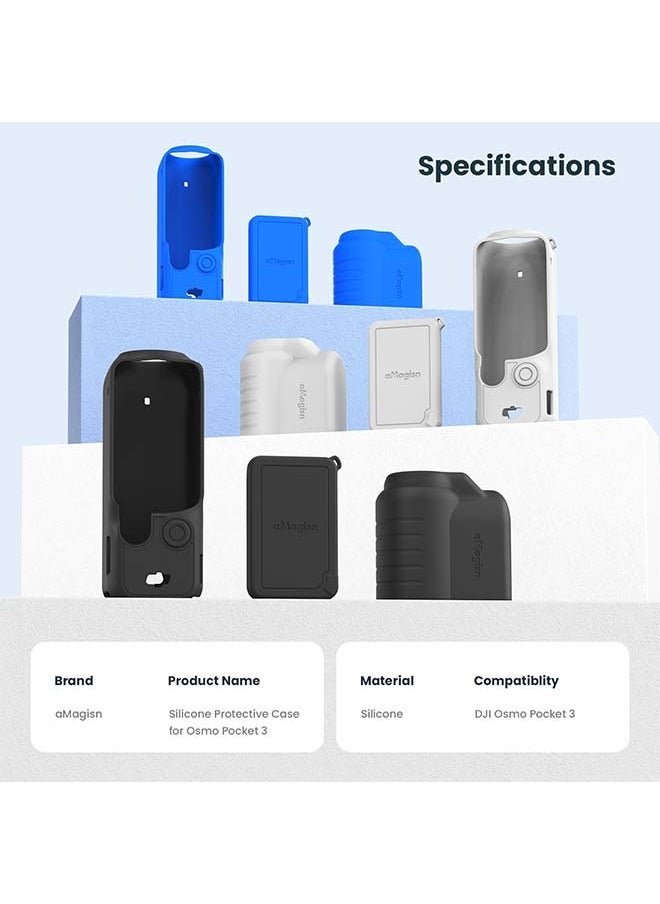 aMagisn Premium Silicone Protective Case for DJI Osmo Pocket 3 - Essential Accessory for DJI Gimbal Action Camera