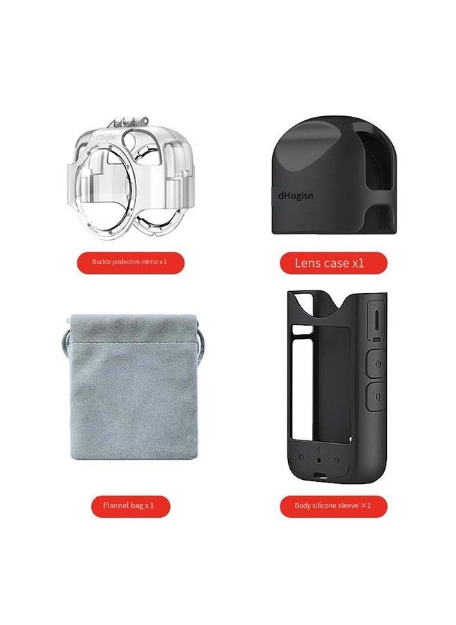 aMagisn Premium Anti-Fog Lens Protector and Protective Case with Buckle for Insta360 X3 - Essential Accessory for Action Cameras