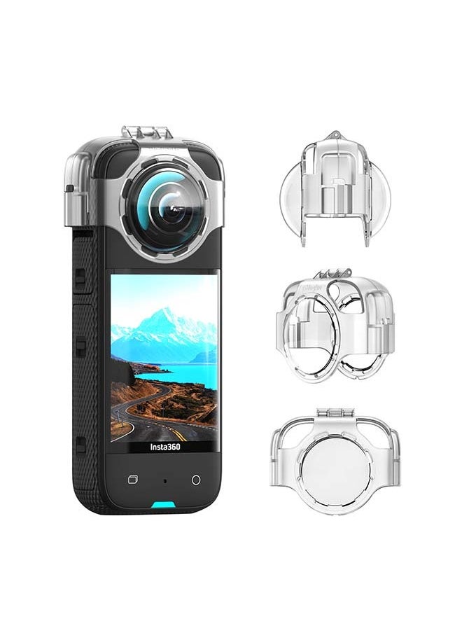 aMagisn Premium Anti-Fog Lens Protector and Protective Case with Buckle for Insta360 X3 - Essential Accessory for Action Cameras