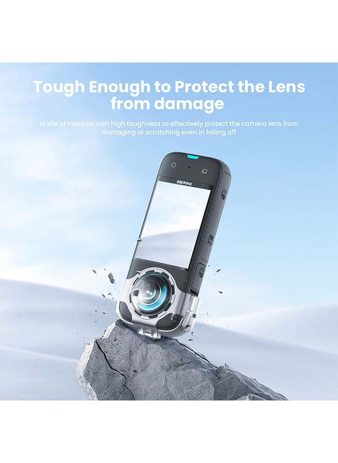 aMagisn Premium Anti-Fog Lens Protector and Protective Case with Buckle for Insta360 X3 - Essential Accessory for Action Cameras