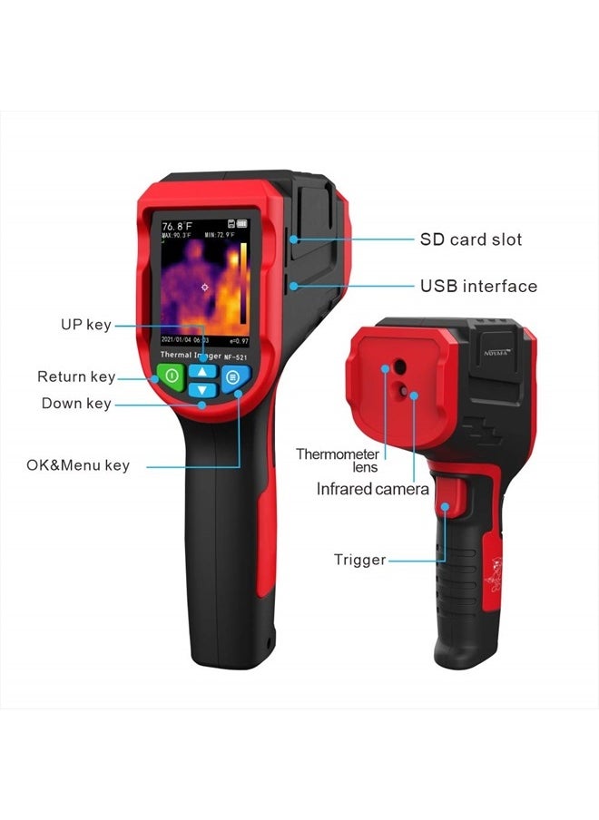 Thermal Camera NF-521,1024 Pixel Resolution,Industrial Infrared Camera Used in Various Fields Such as mainboard Maintenance and Industrial smeltinge with 2.4 TFT LCD Display