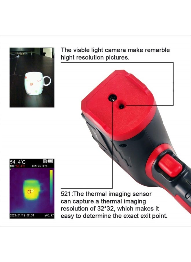 Thermal Camera NF-521,1024 Pixel Resolution,Industrial Infrared Camera Used in Various Fields Such as mainboard Maintenance and Industrial smeltinge with 2.4 TFT LCD Display