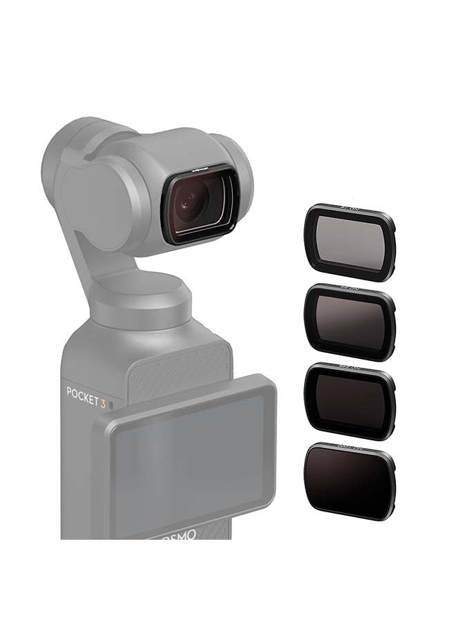 aMagisn Premium Filters and Protective Lens for DJI Osmo Pocket 3 - Essential Accessories for Action Cameras (ND16/64/256/1000)