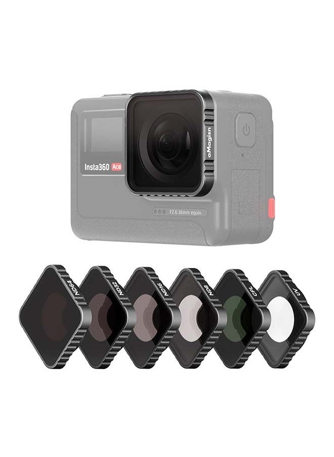aMagisn Premium Waterproof Filters and Protective Lenses for Insta360 Ace Pro - Essential Accessories for Insta360 Ace Pro Action Cameras (AcePro - CPL + ND8 + 16 + 32)