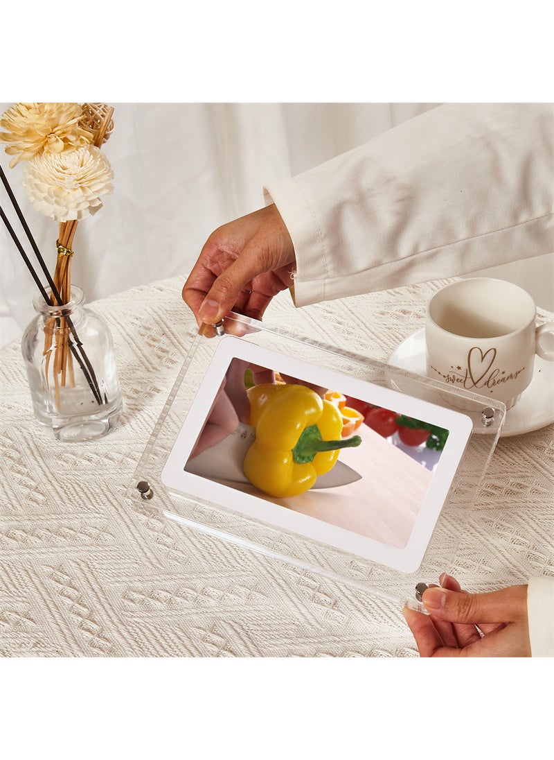 5-Inch Clear Acrylic Digital Photo Frame Video Player 10.1ips please note the charger when placing an order. us standard, british standard, australian regulations and european regulations