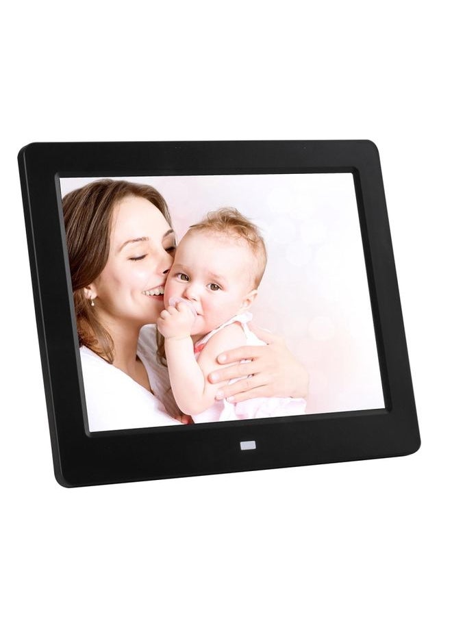 8 inch LED Display Multi-media Digital Photo Frame with Holder & Music & Movie Player, Support USB / SD Card Input(Black)