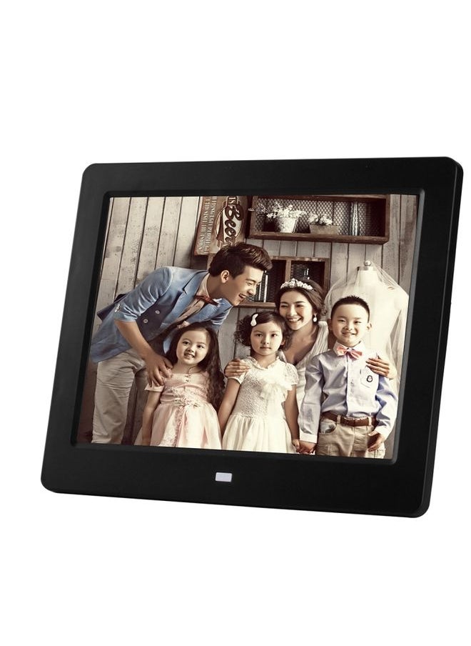 8 inch LED Display Multi-media Digital Photo Frame with Holder & Music & Movie Player, Support USB / SD Card Input(Black)