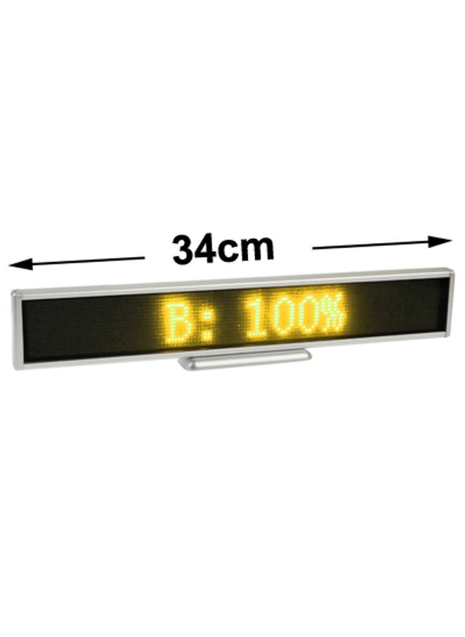 Programmable LED Moving Scrolling Message Display Sign Indoor Board, Yellow Programmable LED Moving Scrolling Message Display Sign Indoor Board, Display Resolution: 128 x 16 Pixels, Length: 41cm