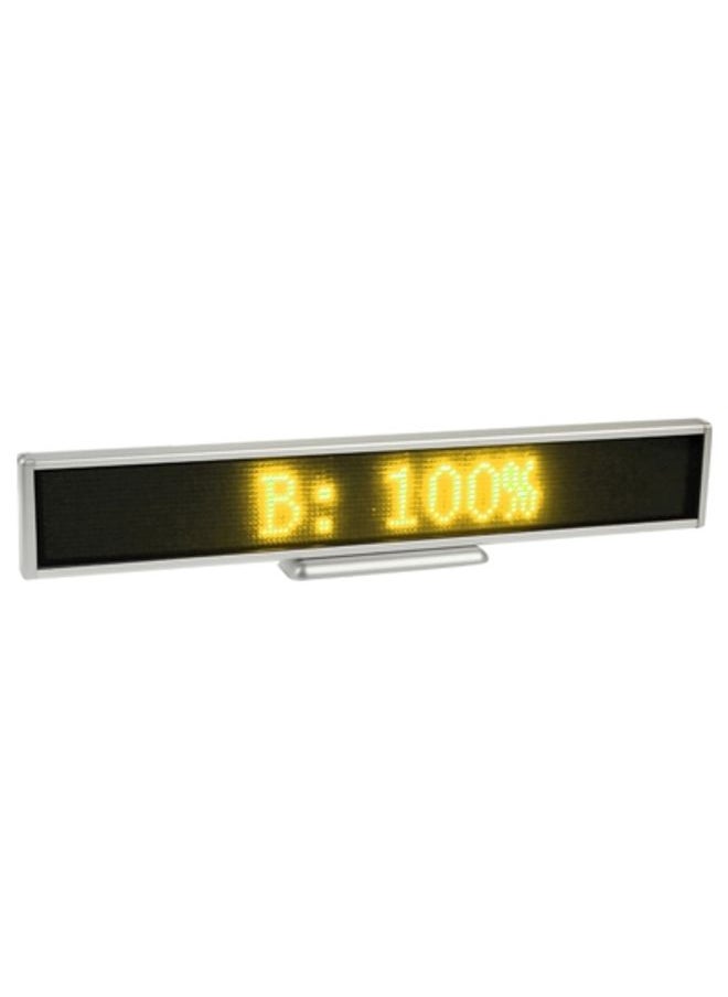 Programmable LED Moving Scrolling Message Display Sign Indoor Board, Yellow Programmable LED Moving Scrolling Message Display Sign Indoor Board, Display Resolution: 128 x 16 Pixels, Length: 41cm