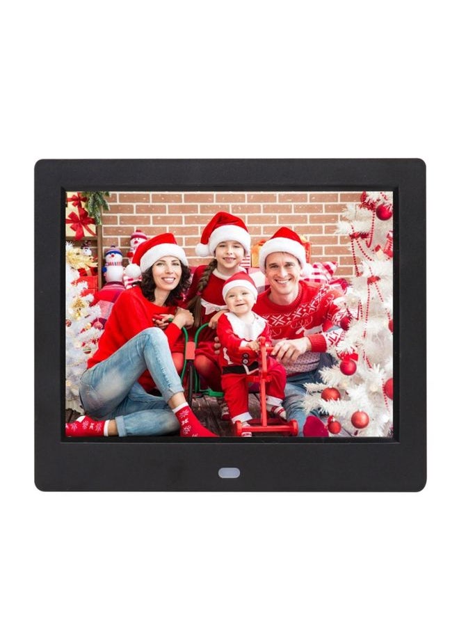 AC 100-240V 8 inch TFT Screen Digital Photo Frame with Holder & Remote Control, Support USB / SD Card Input (Black)