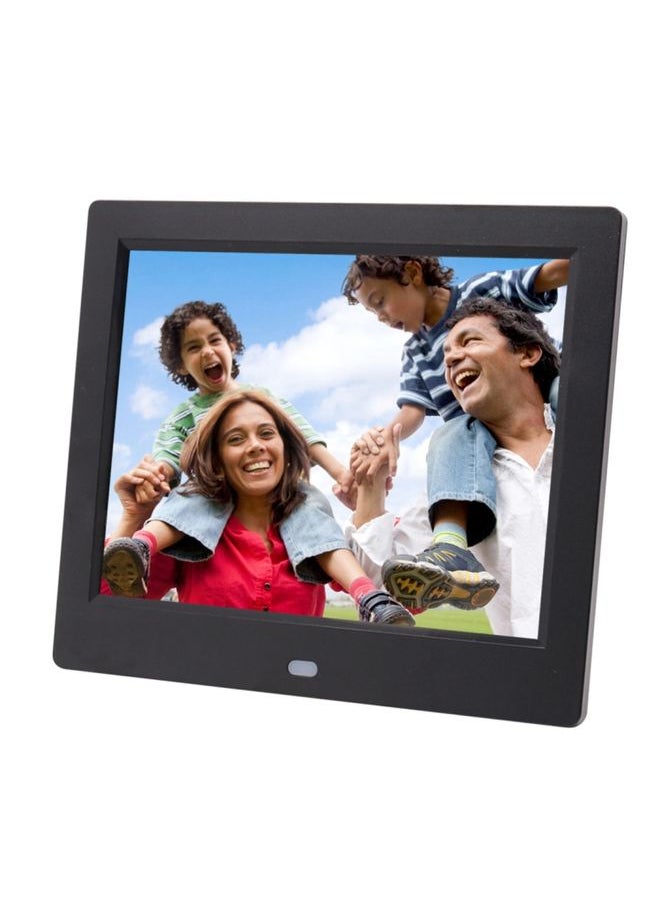 AC 100-240V 8 inch TFT Screen Digital Photo Frame with Holder & Remote Control, Support USB / SD Card Input (Black)