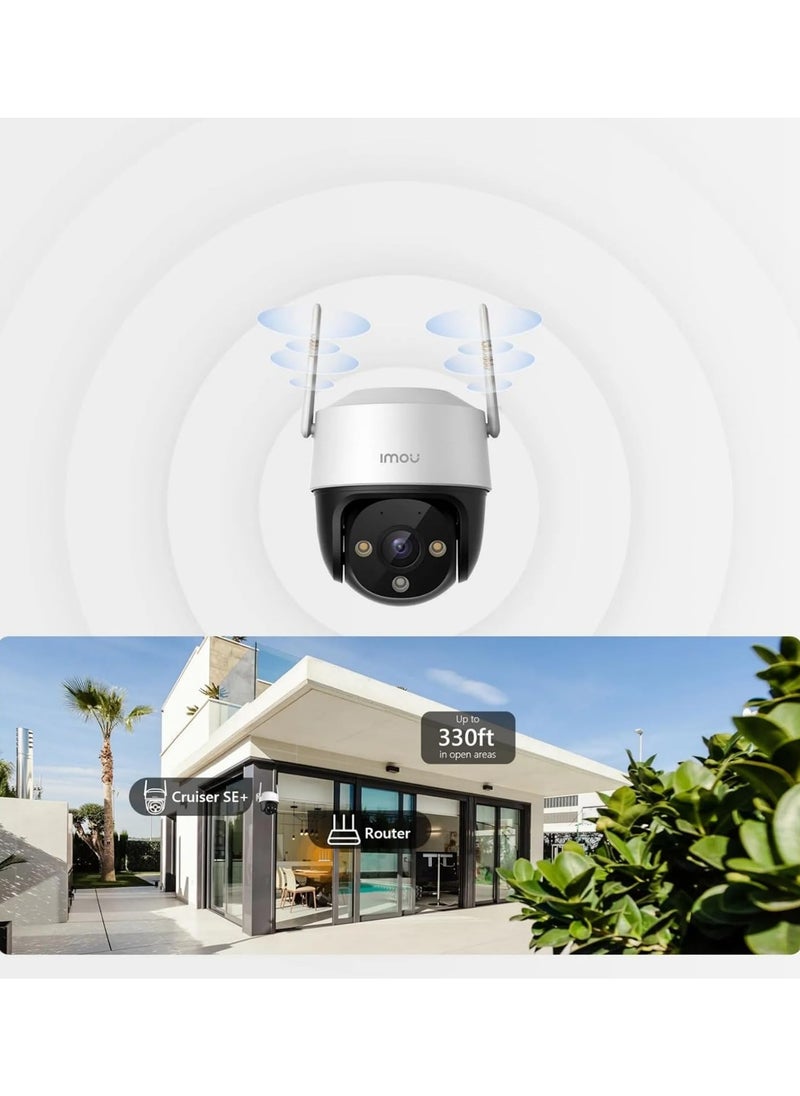 Cruiser SE+ 3K Camera, Outdoor Security Camera for Home, WiFi CCTV Camera for Home, Surveilliance Camera with 360° Coverage, Human/Motion Detection, Smart Night Vision, IP66, Two-Way Talk