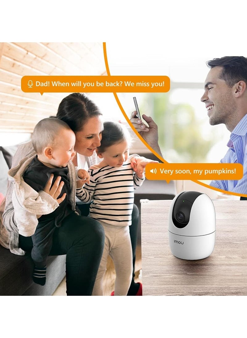 Ranger 2 Indoor WiFi 5MP QHD Live Cam, 8x Digital Zoom, Motorized Pan and Tilt with 360° Coverage View, Accurate Human and Pet Detection, Smart Night Vision (Up to 10m), Privacy Mode, Smart Tracking, Two-Way Talk, MicroSD Slot (up to 256 GB)