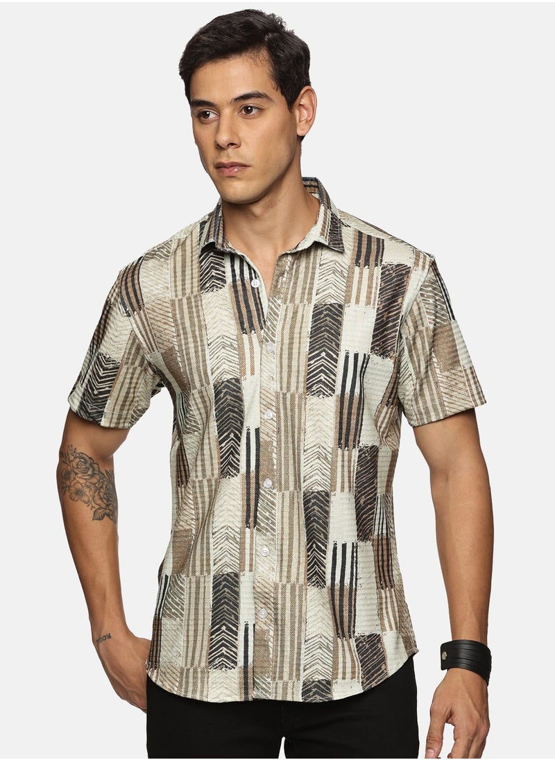 U.S. ELK Men's Printed Shirt | Half sleeves Hawaiian Men formal Shirts | Stylish and Versatile Casual Shirt For Men