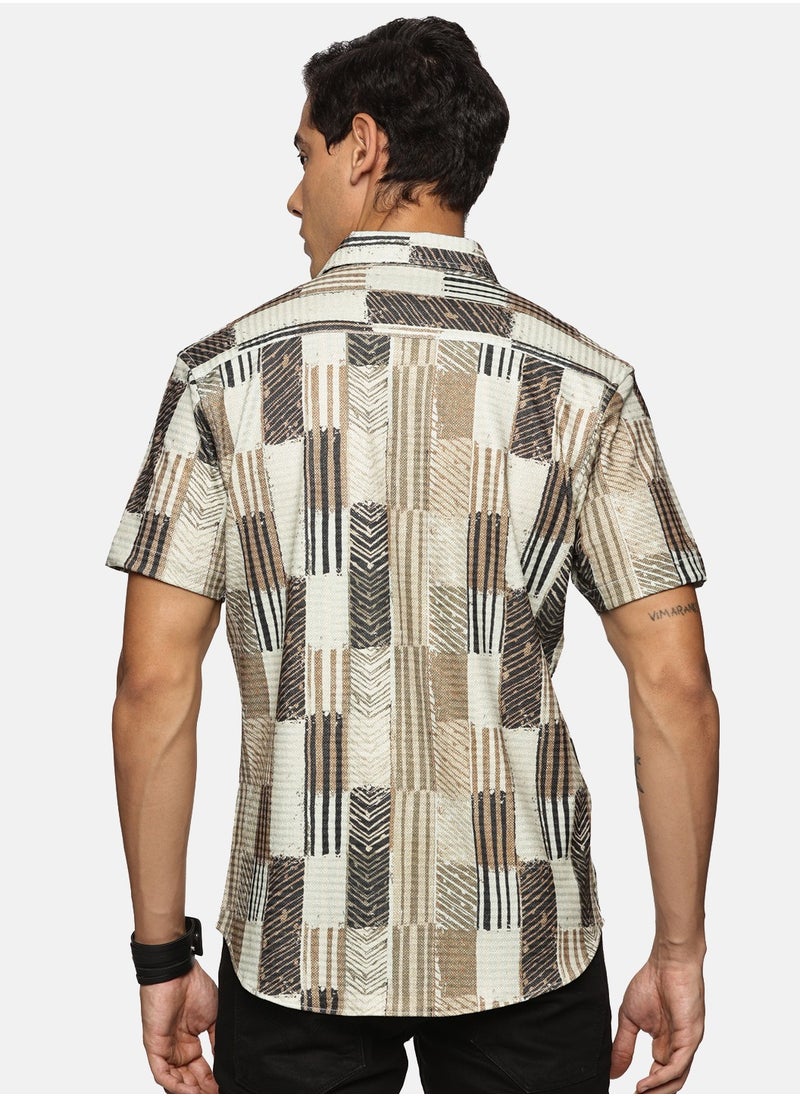 U.S. ELK Men's Printed Shirt | Half sleeves Hawaiian Men formal Shirts | Stylish and Versatile Casual Shirt For Men