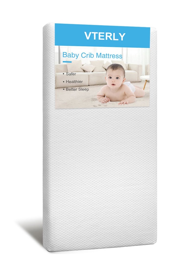 Cot Mattresses, 120x60cm Crib Mattress with Extra Thick 10 cm Memory Foam and Removable Washable Cover, Breathable, Anti Allergenic and Water Resistant Toddler Bed Mattress