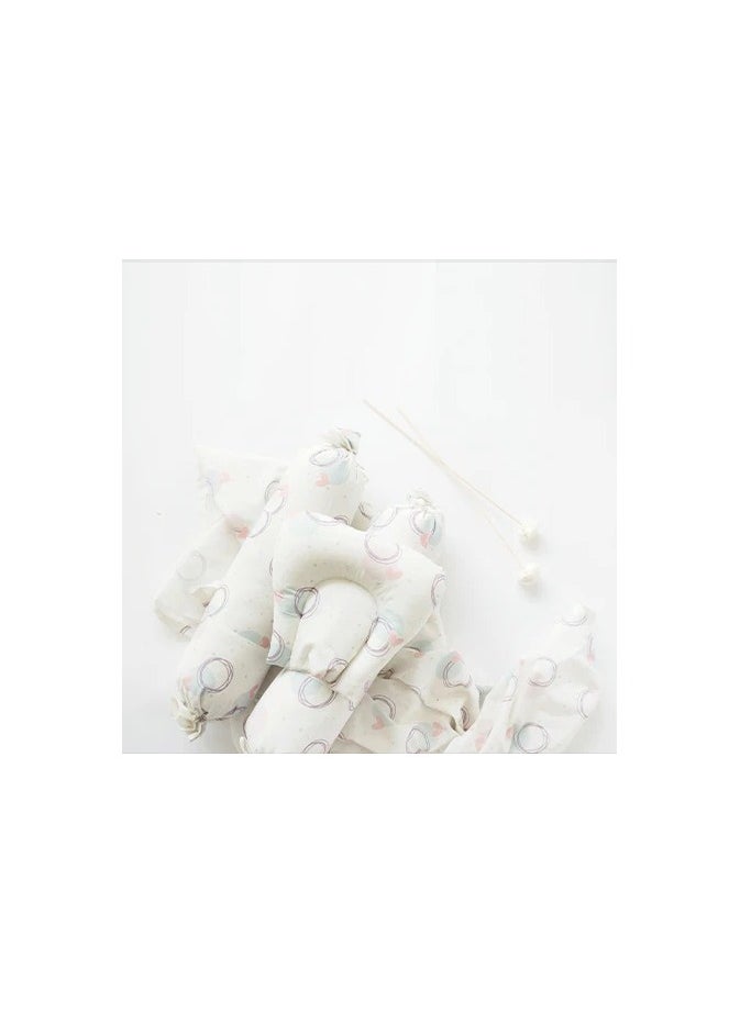 Yellow Doodle Cot Bedsheet Set - Circle Of Love