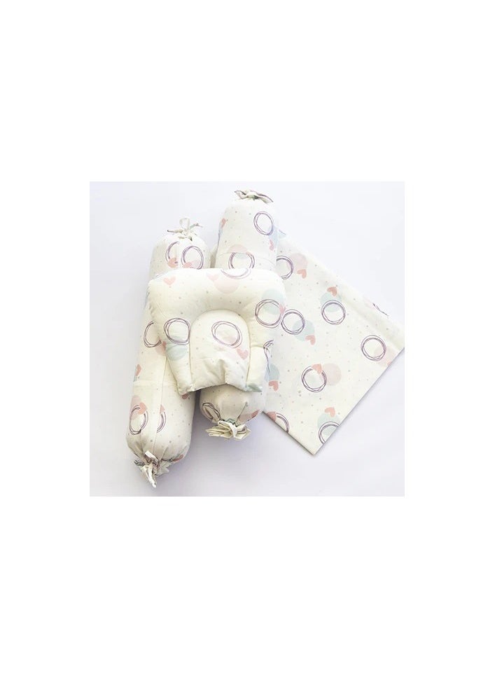 Yellow Doodle Cot Bedsheet Set - Circle Of Love