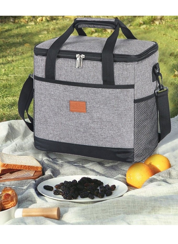 Insulated Meal Bag Insulated Lunch Bag Portable Outdoor Insulated Bag Oxford Cloth Thickened Waterproof(30*19*29CM,15L)