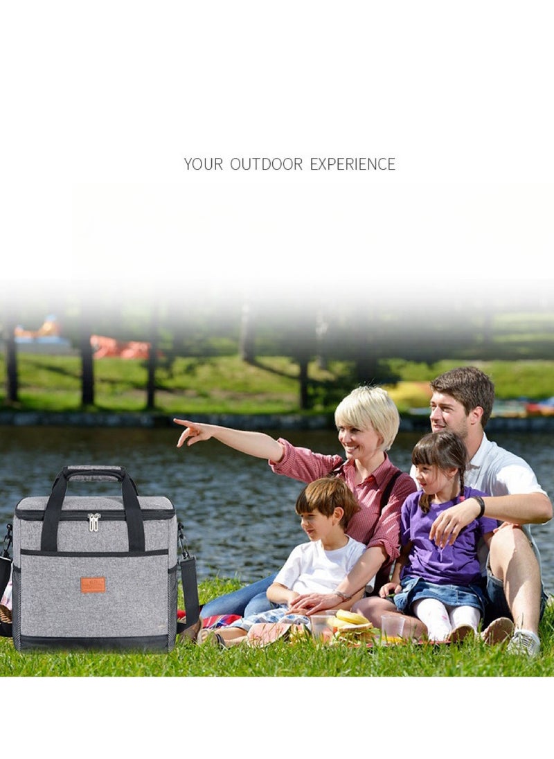 Insulated Meal Bag Insulated Lunch Bag Portable Outdoor Insulated Bag Oxford Cloth Thickened Waterproof(30*19*29CM,15L)