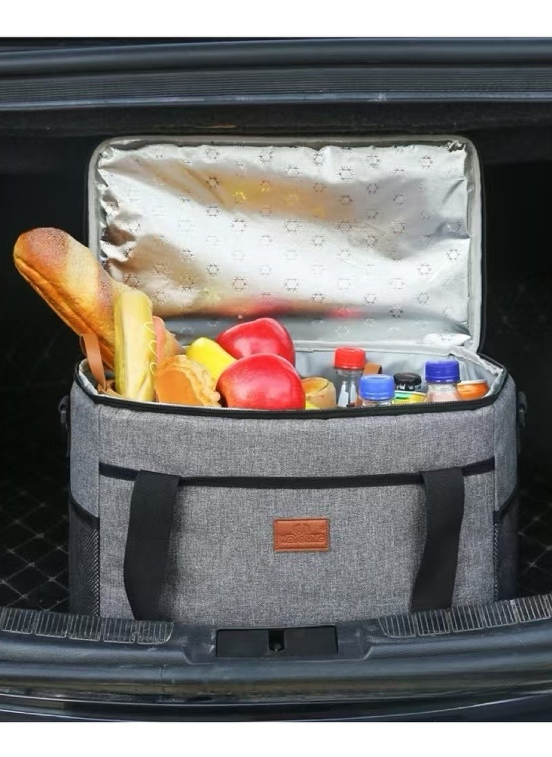 Insulated Meal Bag Insulated Lunch Bag Portable Outdoor Insulated Bag Oxford Cloth Thickened Waterproof(30*19*29CM,15L)