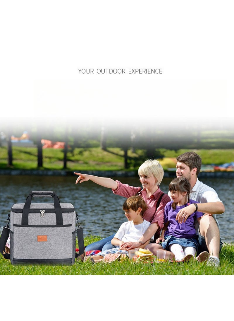 Insulated Meal Bag Insulated Lunch Bag Portable Outdoor Insulated Bag Oxford Cloth Thickened Waterproof(38*25*29CM,25L)