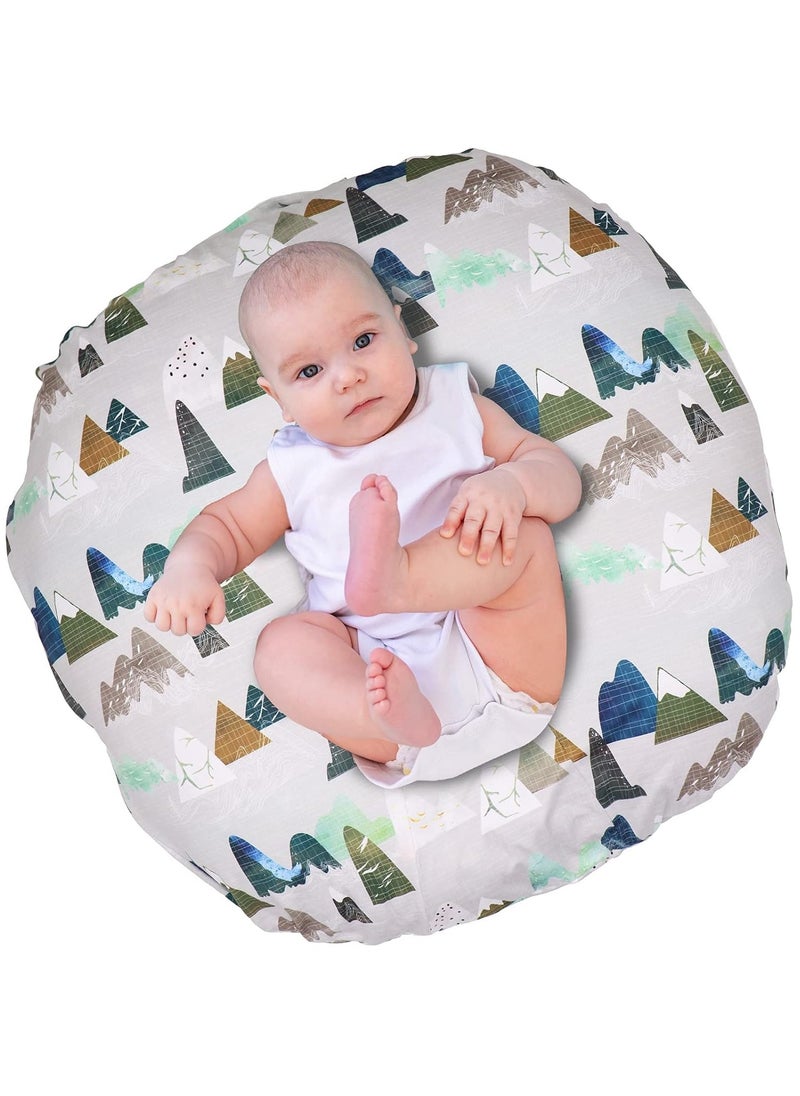 Mountains Newborn Lounger Pillow Cover, Lounger Cover for Boys Girls, Snugly Fit Infant Lounger for Baby, Infant Removable Slipcover, Breathable & Reusable (Lounger Pillow Not Included)