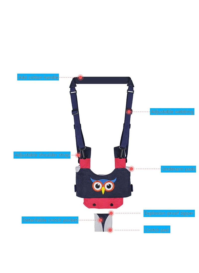 Baby Walker Handheld Kids Toddler Walking Harness Helper Assistant Protective Belt Child Activity Walker Adjustable Standing Up Walking Learning Helper for Toddler 7-24 Month Blue