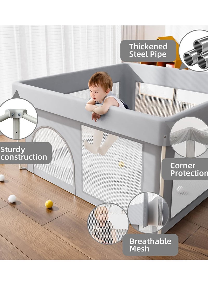 Foldable Indoor and Outdoor Baby Playpen 125cmx125cm for Babies and Toddler. Light weight, No Installation