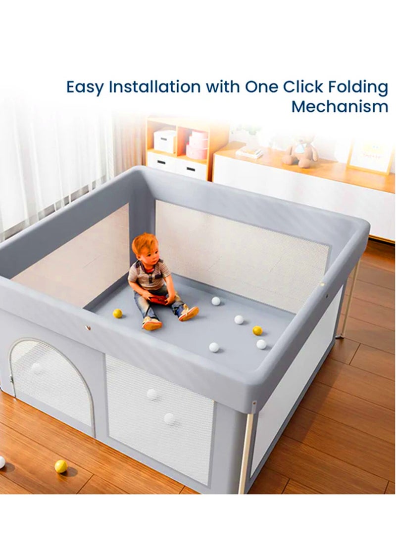 Foldable Indoor and Outdoor Baby Playpen 125cmx125cm for Babies and Toddler. Light weight, No Installation