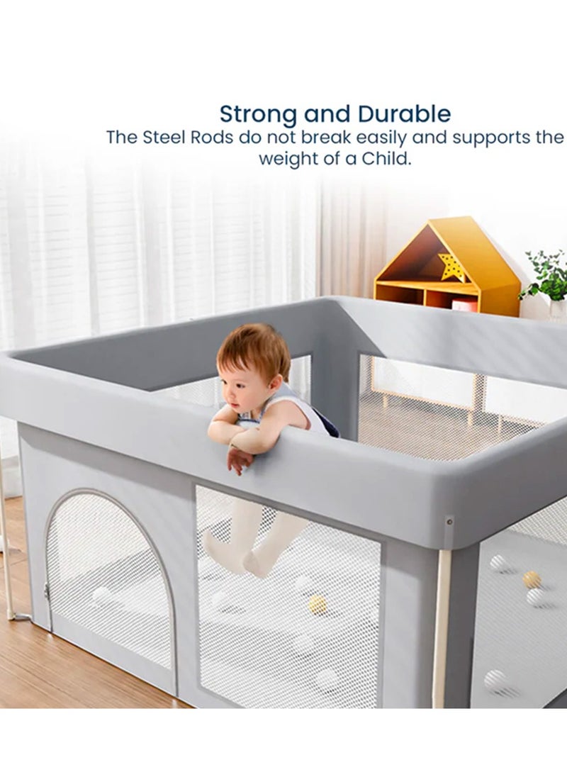 Foldable Indoor and Outdoor Baby Playpen 125cmx125cm for Babies and Toddler. Light weight, No Installation