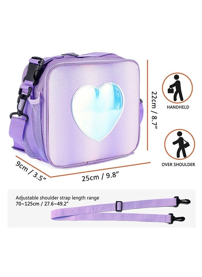 Children's Leakproof Insulated Lunch Bag For School And Outdoor, Purple