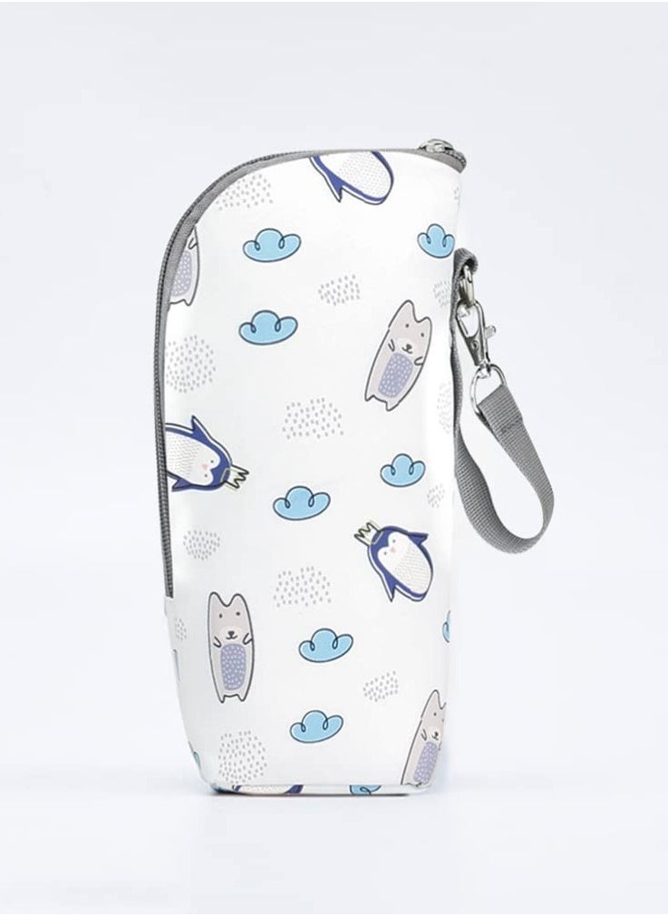 Baby Bottle Cooler Bag, Baby Bottle Thermal Bag, Bottle Bag for Daycare Baby Milk Cooler, Children Water Cup Bag, White Accessories Breast Milk Interlayer Cotton, Travel Bags Portable Bottle Bag