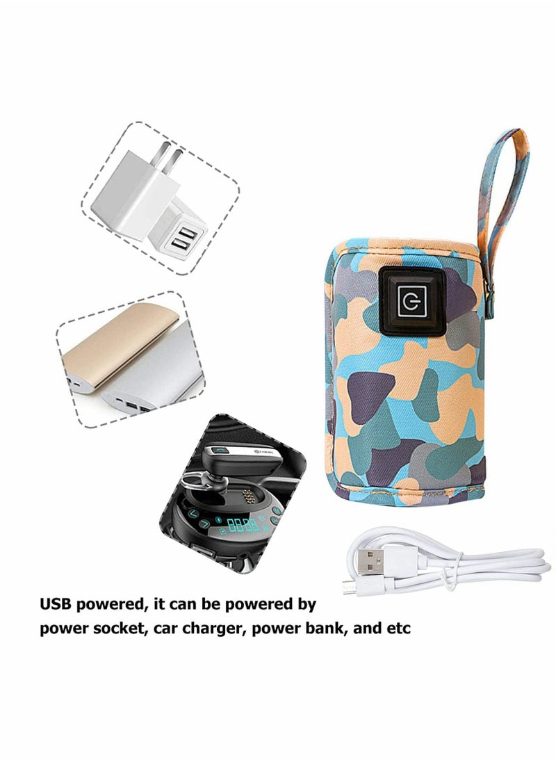 Portable USB Baby Bottle Warmer Insulation Cover for On,the,Go Use