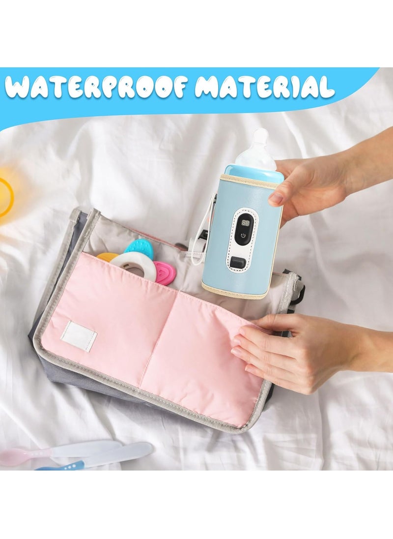 Portable Baby Bottle Warmer On The Go | 21 Adjustable Heat Settings, LCD Display, Suitable for Travel & Picnic