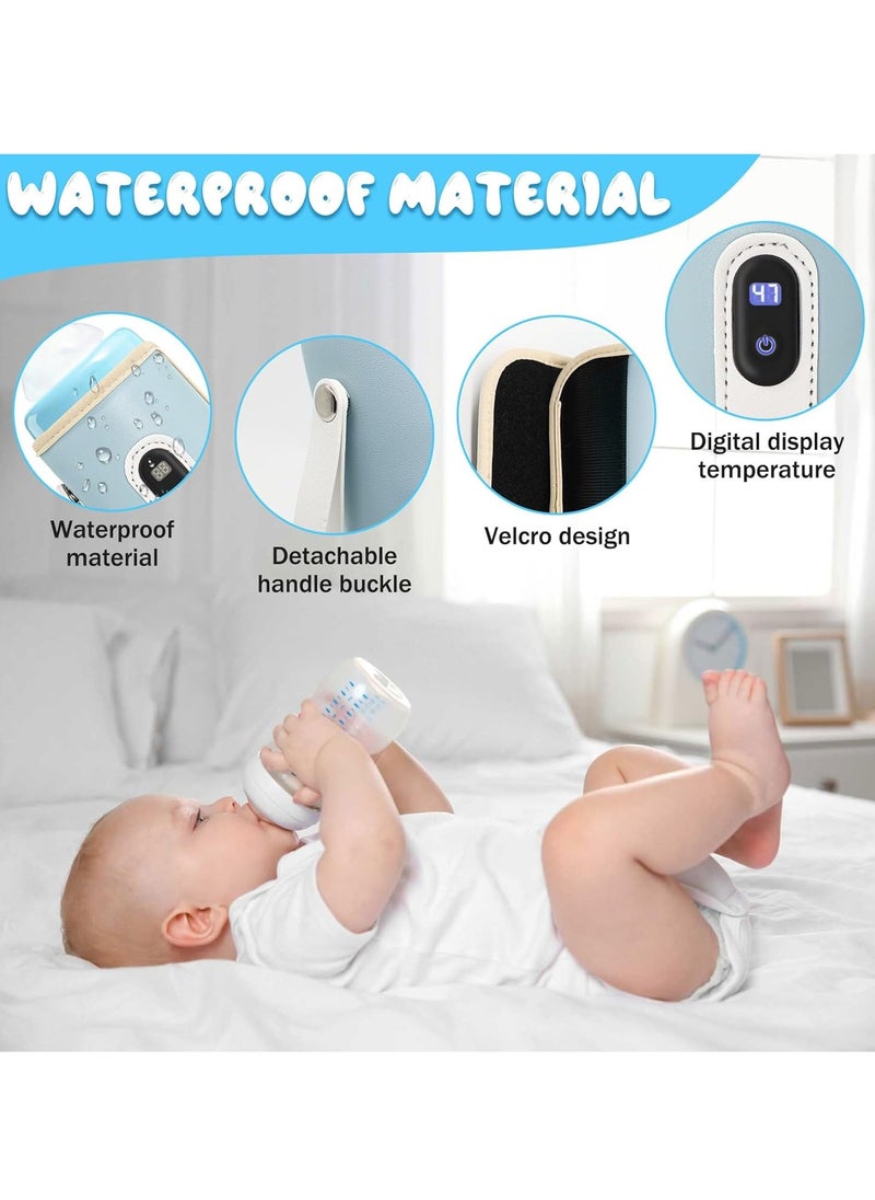 Portable Baby Bottle Warmer On The Go | 21 Adjustable Heat Settings, LCD Display, Suitable for Travel & Picnic