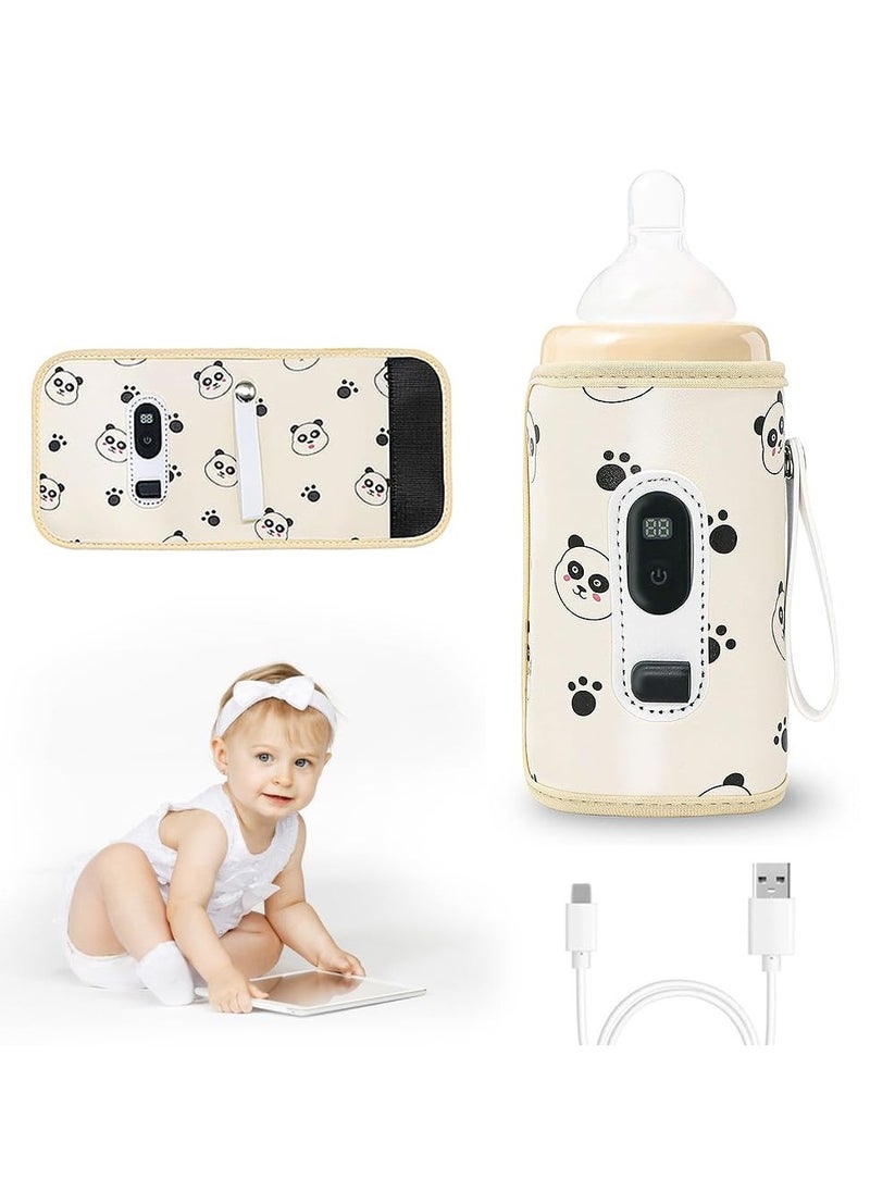 Portable USB Baby Bottle Warmer | LCD Display, 21 Adjustable Temperatures, For Car & Travel, Suitable for All Bottles