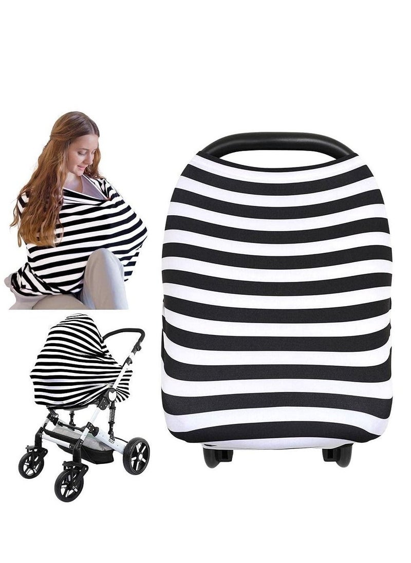 Baby Nursing Cover, Nursing Poncho - 360° Full Privacy Breastfeeding Protection, Shopping Cart Stroller Cover, Multi-Use Cover for Baby Car Seat Canopy, Baby Shower Gifts for Boy and Girl