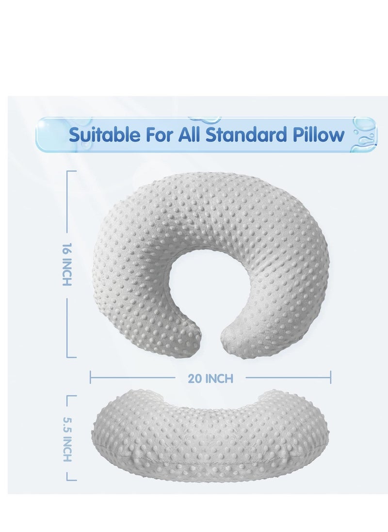 Baby Nursing Pillow, Ergonomic Essentials Breastfeeding Bottle Feeding Pillow Original Support for Baby Boys and Girls, with Removable Cotton Blend Cover, Machine Washable Baby Donut Pillow